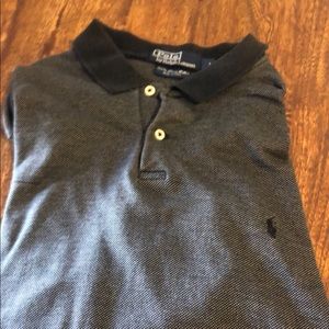 Polo Ralph Lauren black collard short sleeve
